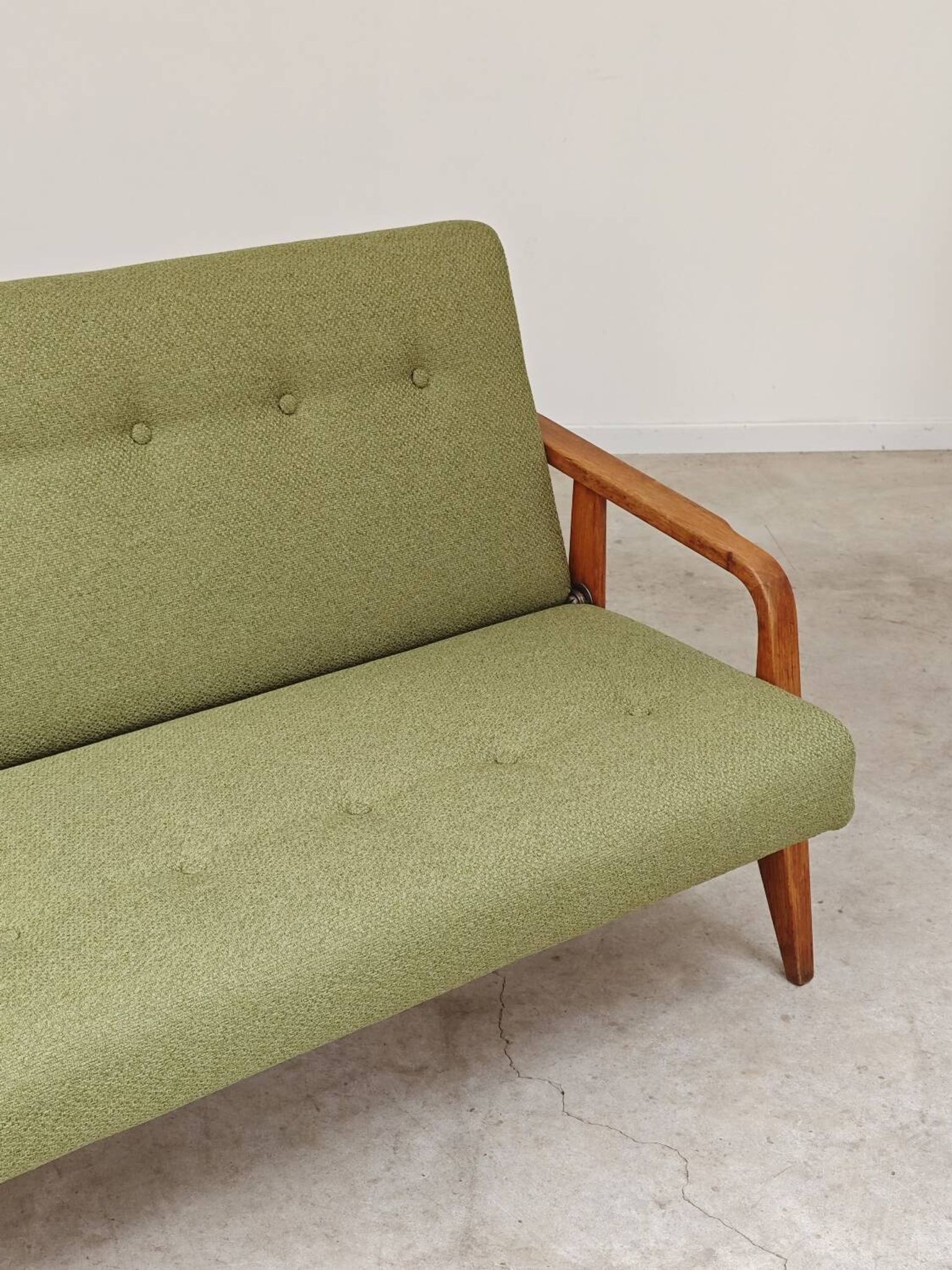 Green Banquette Daybed from Czechoslovakia 1960