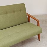 Green Banquette Daybed from Czechoslovakia 1960