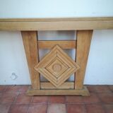 Console en chene blanchi style art deco