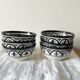 Lot of 6 black ceramic bowls