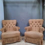 Pair of toad armchairs