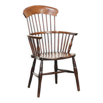 Fauteuil Windsor anglaise antique du 19ème siècle