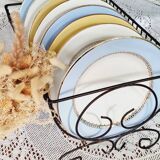 Set of 8 mismatched deep plates L'Amandinoise