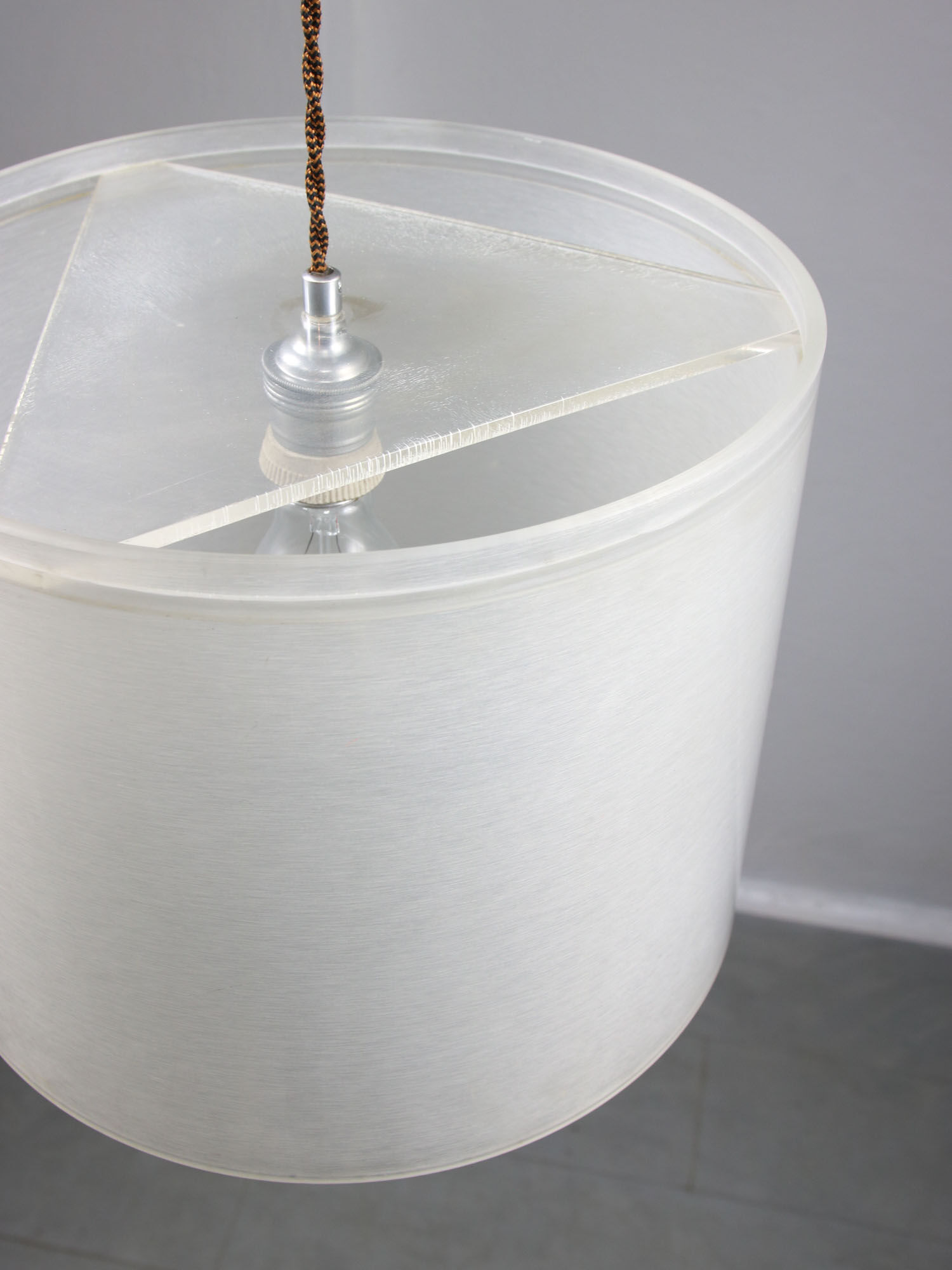 Italian vintage plexiglass pendant lamp, 80s