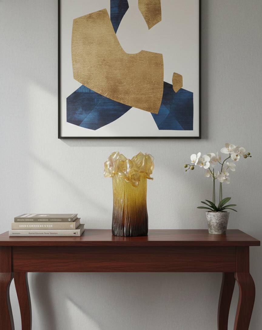 Resin vase design in Space Age style from the 1970s.