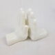 White ceramic book greenhouse representing hands 1980