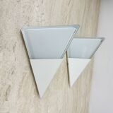 Set of 2 Limburg Glashütte glass wall lamps sconce , 1970s