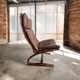 Rybo Rykken Vintage Leather Lounge Chair/Armchair/Single Seat