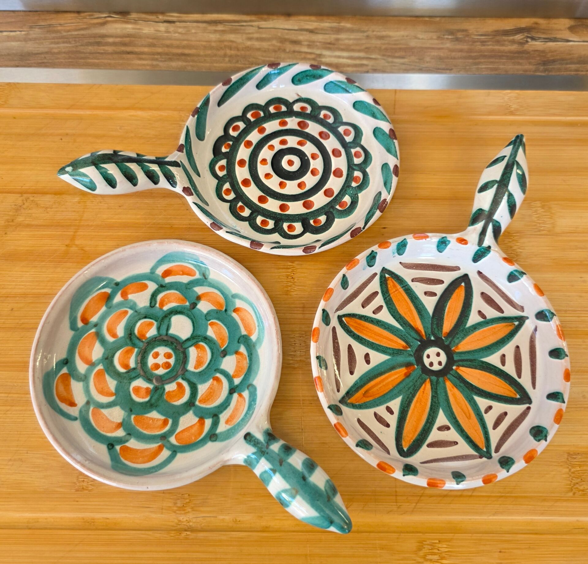 Set of 3 vintage Vallauris ramekins