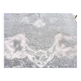 Ancienne nappe ronde diametre 230 cm dentelle broderie