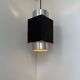 Suspension vintage, chrome et métal noir, Scandinavie, 1970