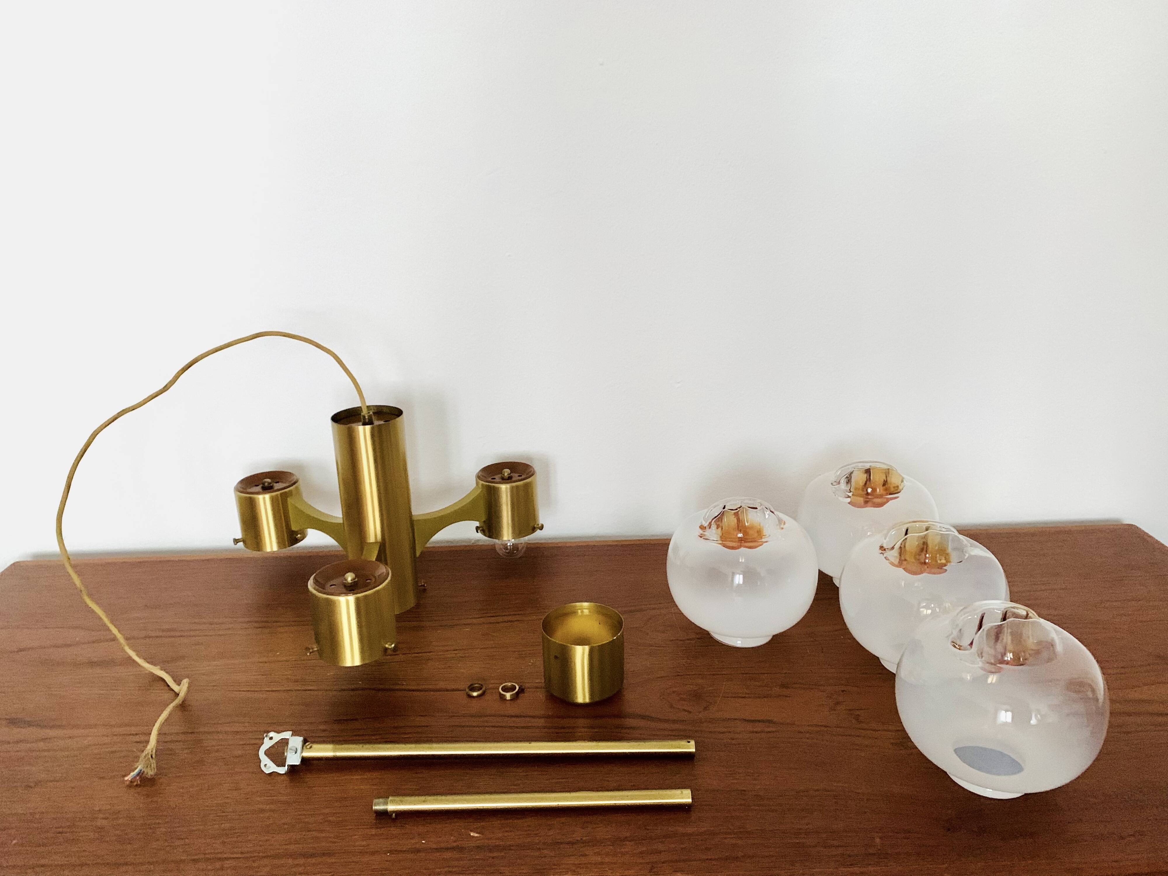 Lustre en verre de Murano par Mazzega