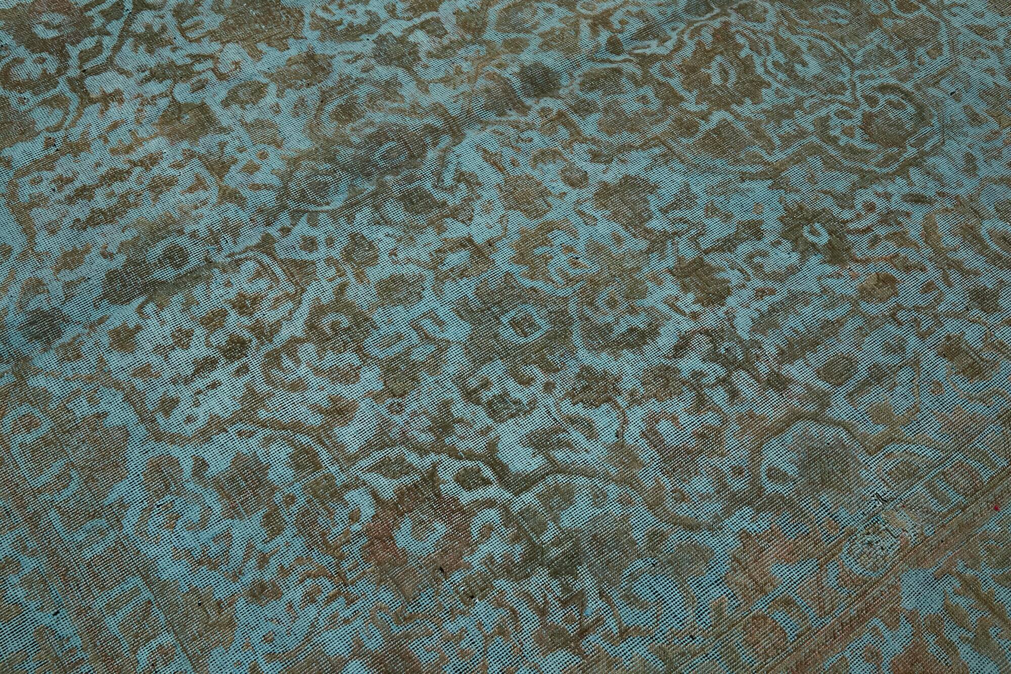 Handmade Oriental Contemporary 1980s 243 cm x 332 cm Blue Wool Carpet