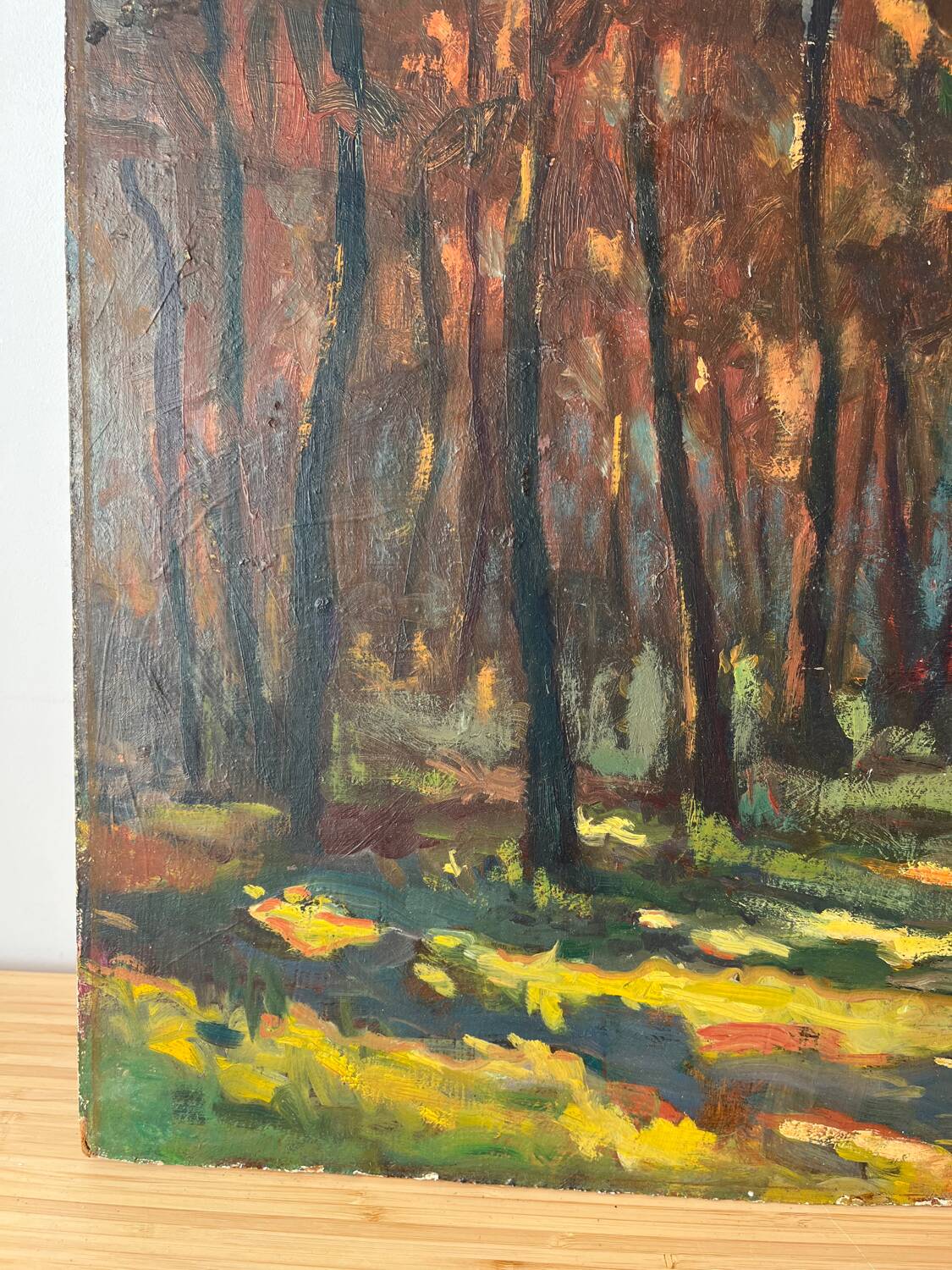 Cabin in the forest, oil on panel, signed H Classens.