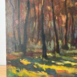 Cabin in the forest, oil on panel, signed H Classens.