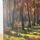 Cabin in the forest, oil on panel, signed H Classens.