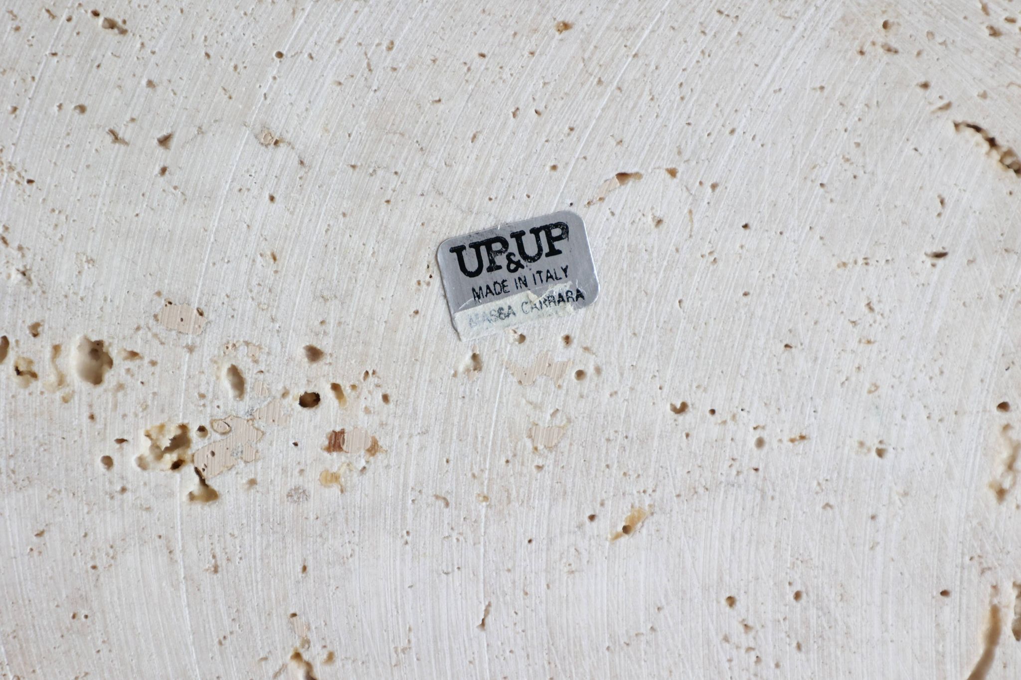Travertine platter by Up&Up, 1970s.