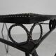 Table d'appoint vintage sculpturale en acier (style Mategot), années 1950