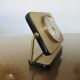 Mechanical alarm clock "jaz" brass and vinyl, swivel 50s 60s