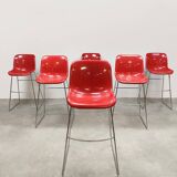6 x Dutch design vintage Spirit barstools