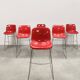 6 x Dutch design vintage Spirit barstools