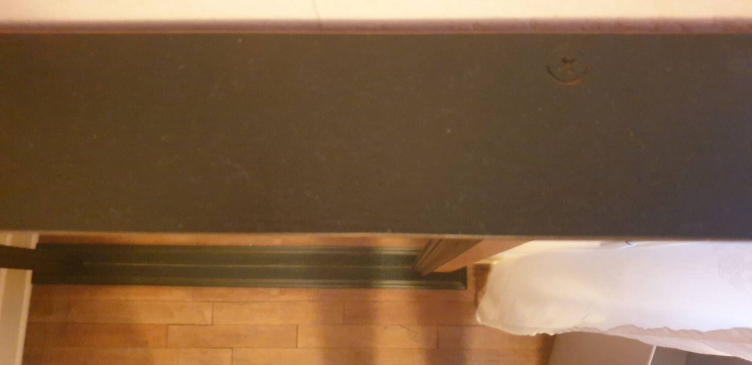 Large Trumeau Mirror XXL in Solid Oak and Black Cornice – 157x128