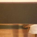 Large Trumeau Mirror XXL in Solid Oak and Black Cornice – 157x128