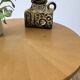 Tripod coffee table in wood and two-tone marquetry Scandinavian design 50s-60s