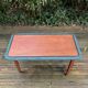 Table d'appoint pliante en bois et rotin 1960