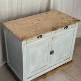 Buffet parisien patiné bleu gris