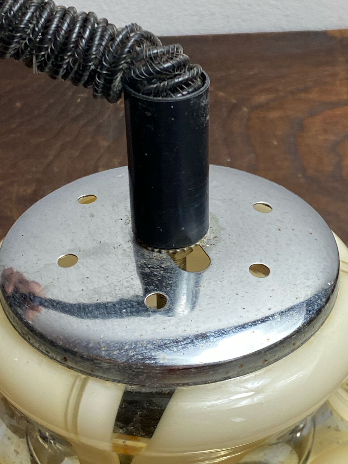 Glass pendant light, 1970s, Murano glass