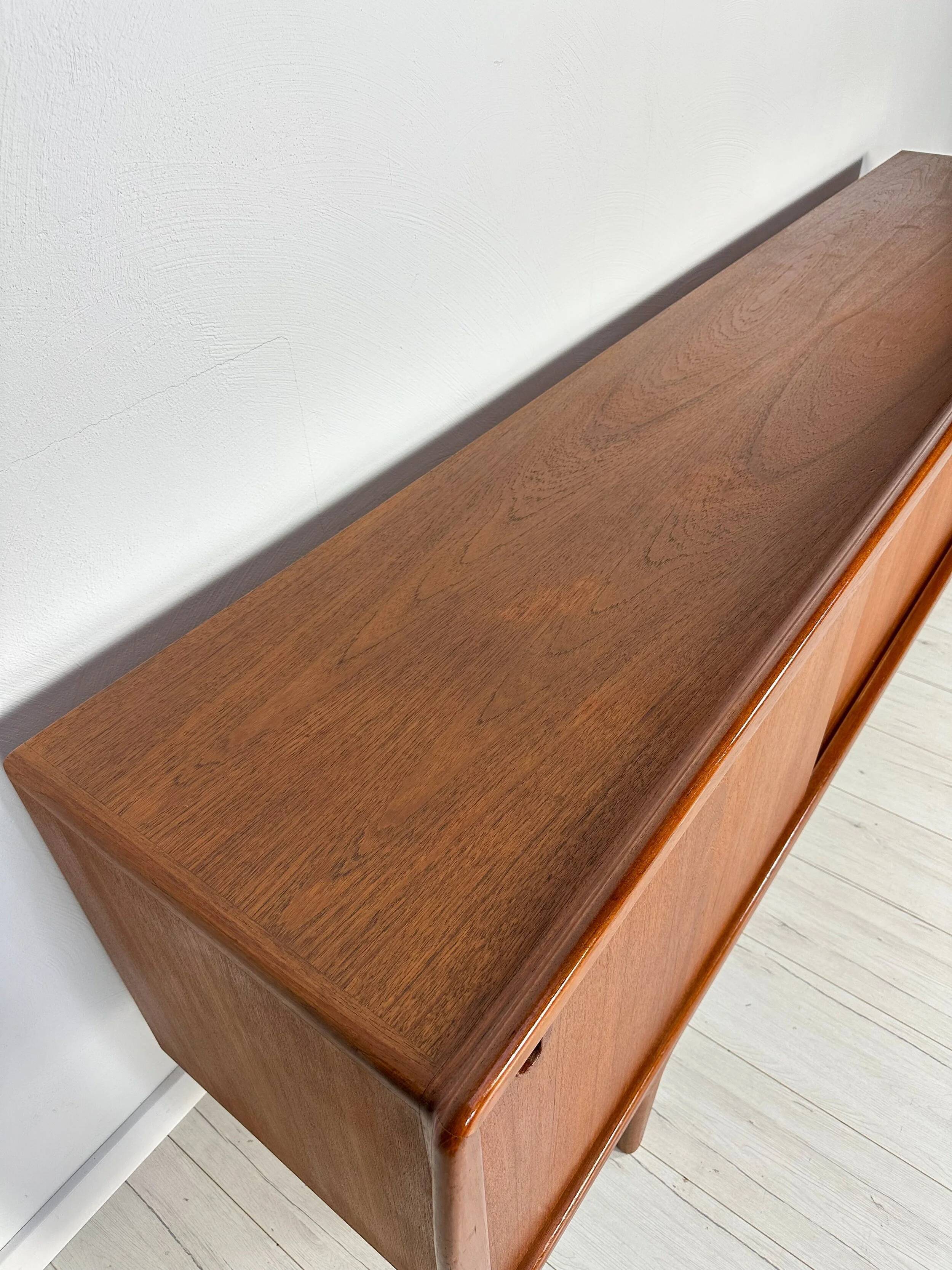 1960s Vintage Mid-Century Danish Teak Sideboard by H.P. Hansen