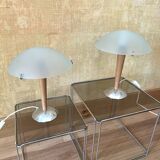 Pair of Ikea Kvintol mushroom lamps – 90s Scandinavian design