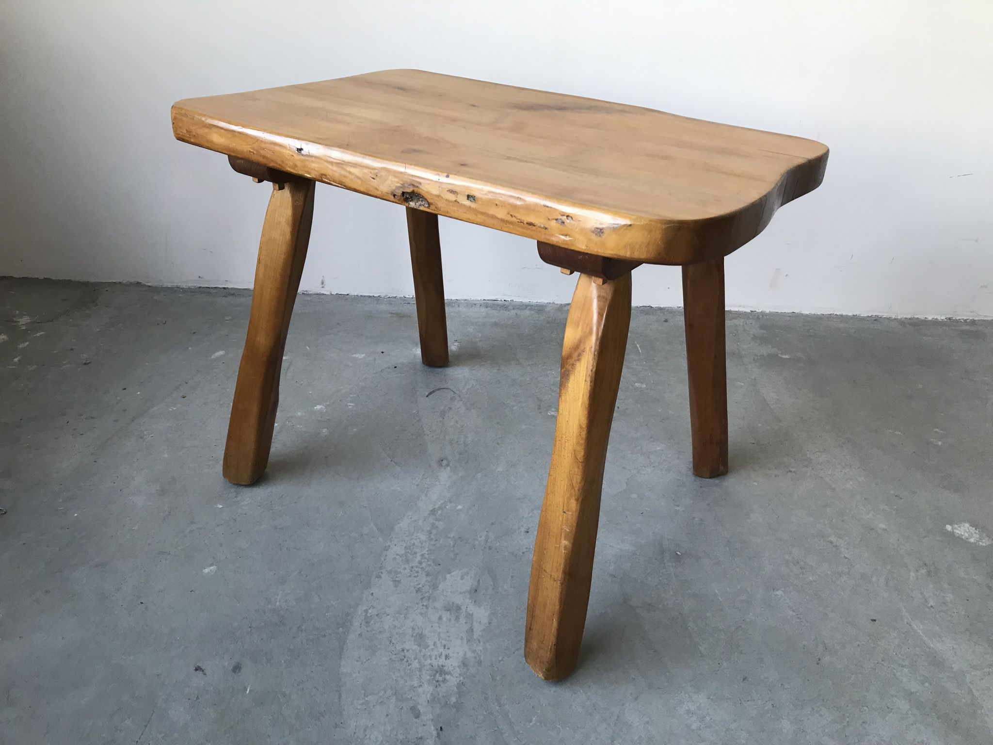 Brutalist coffee table in solid wood
