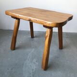 Brutalist coffee table in solid wood