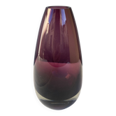 Vase en verre Riihimäen Lasi, Finland années 60