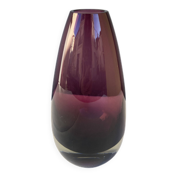 Glass vase Riihimäen Lasi, Finland 1960s