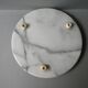 White marble table mat, grey veined