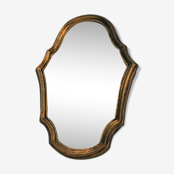 Miroir doré 21 x 31 cm