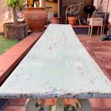 Raw wood bench