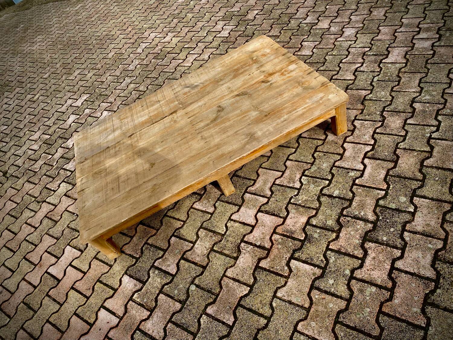 Natural wood coffee table