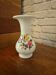 Vintage floral white opaline trumpet vase