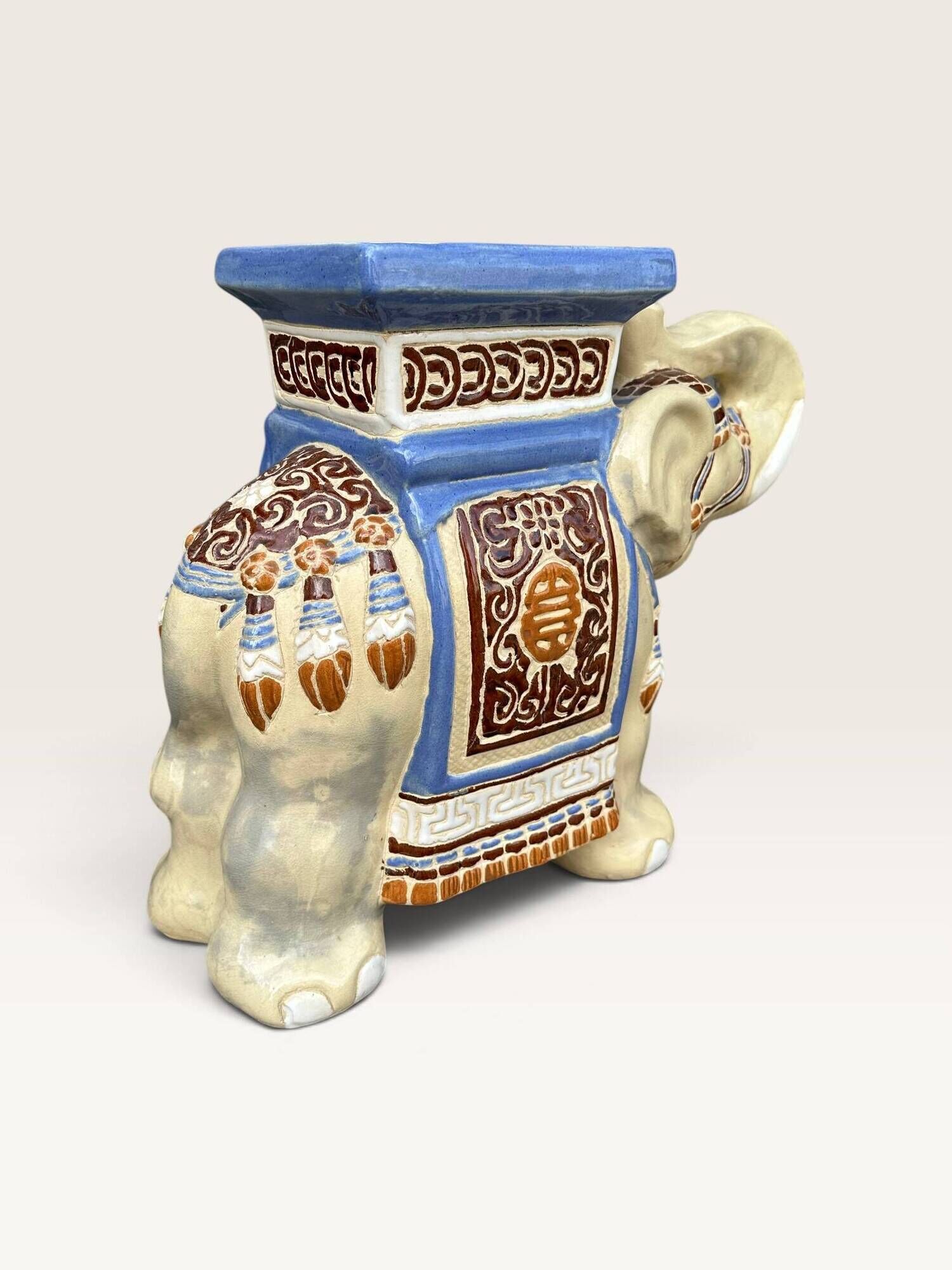 Elephant ceramic side table