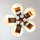 Vintage Italian Copper and Opaline Chandelier, 1970s