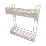 Openwork metal shelf