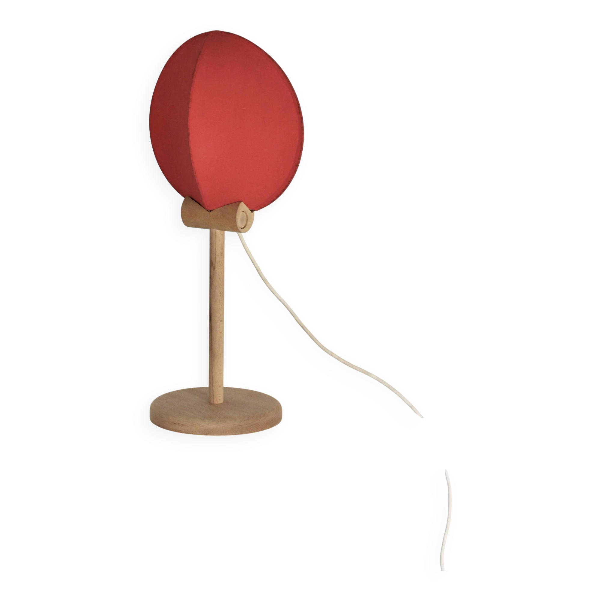Lampe italienne en bois et coton