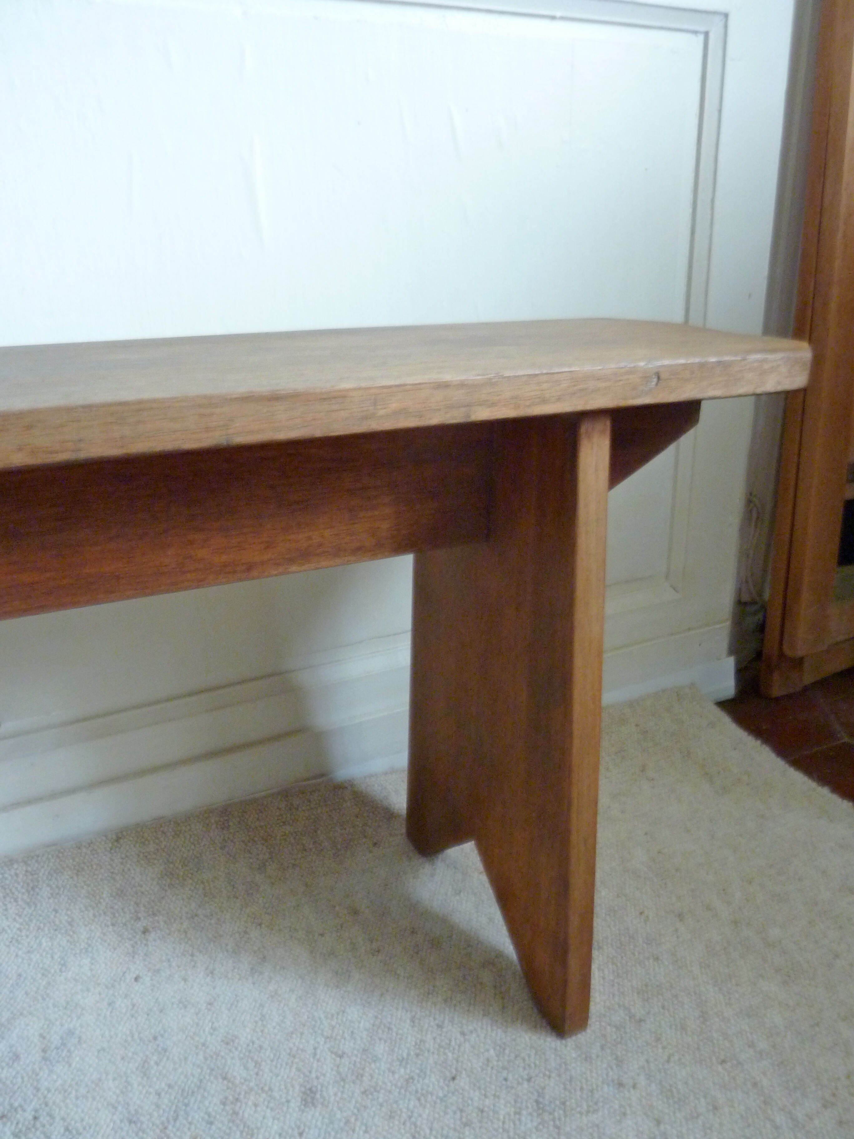 Massive late 1960s teak bench