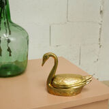 Swan brass ashtray