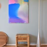 Bedside bamboo table with drawer 1980