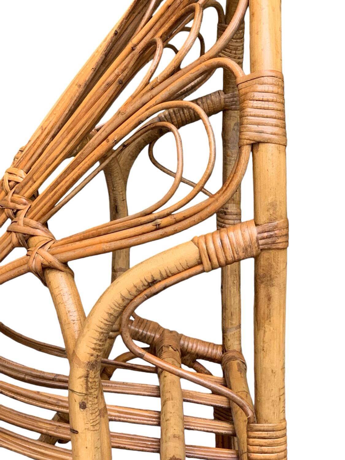 Children's rattan basket bed 1960